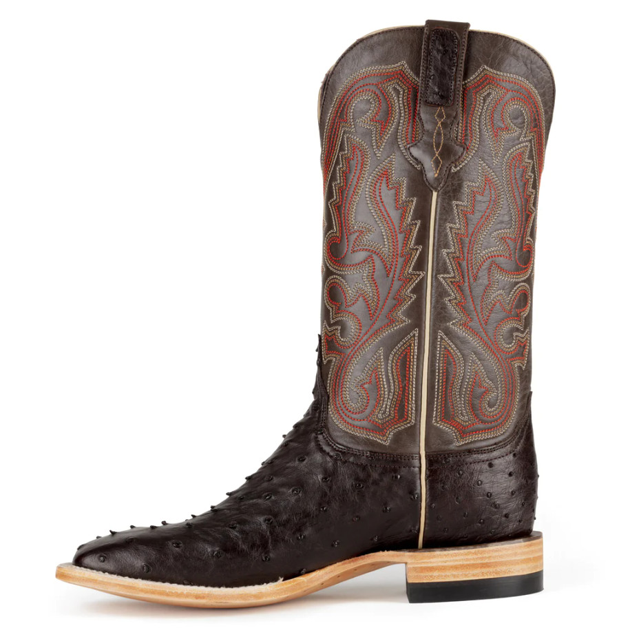 Nicotine Full Quill Ostrich Western Boot - RB0102022SS