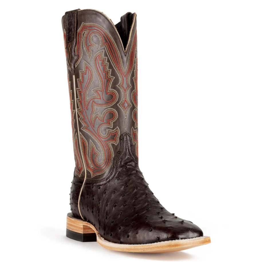 Nicotine Full Quill Ostrich Western Boot - RB0102022SS