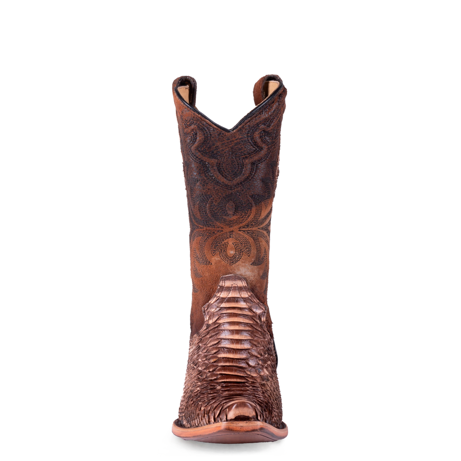 Brown Python/Lamb Western Boot - A4452