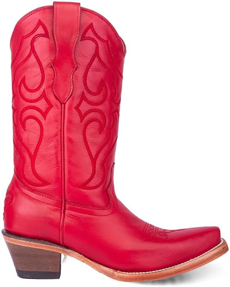 Red Embroidery Boot - T0151