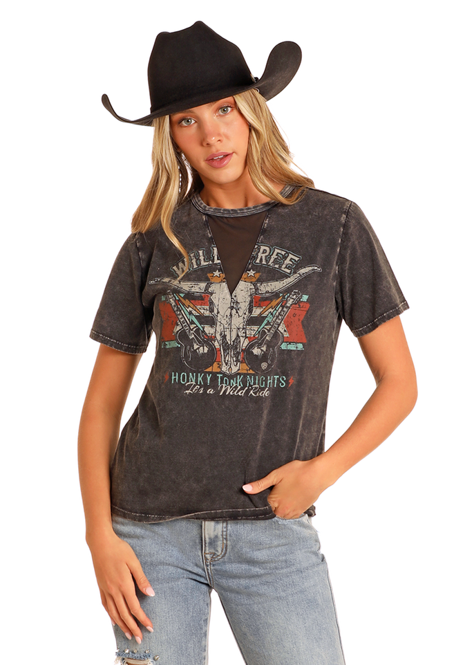 Graphic Tee with Mesh - BW21T04519