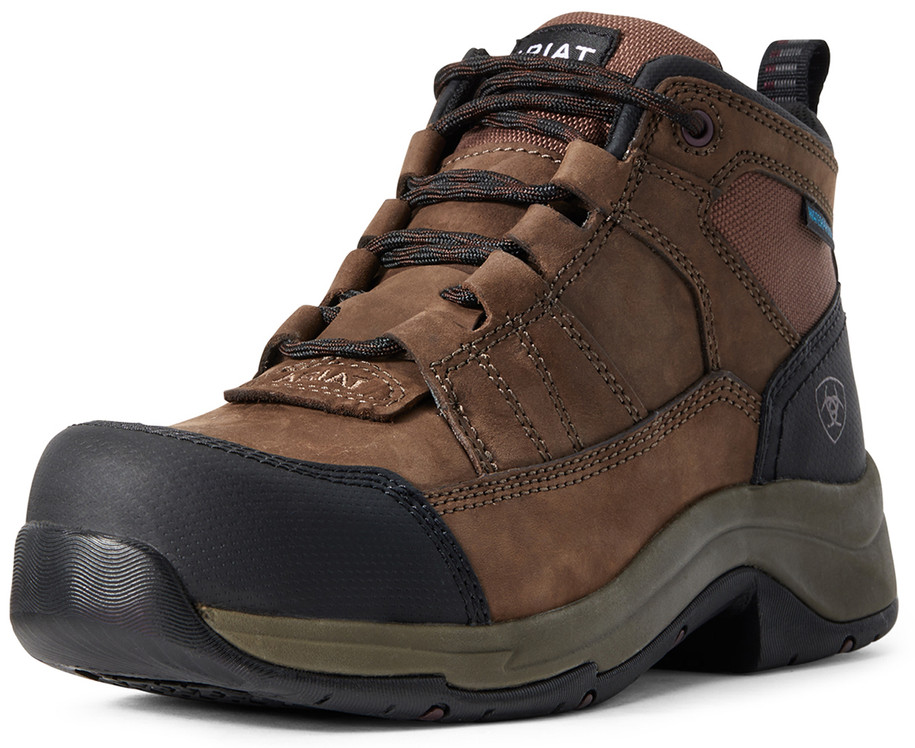 Composite Toe H20 Telluride Lace Up Work Boots - Distressed Brown