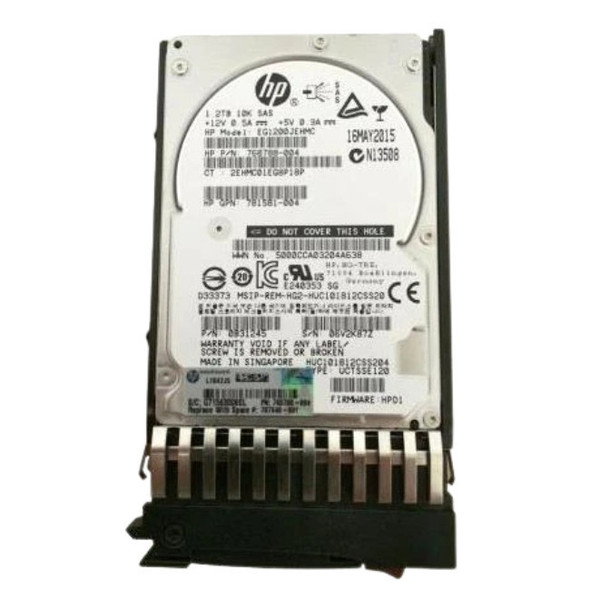 787648-001 HPE MSA 1.2TB 2.5inch SFF 10000RPM 12Gbps SAS 512n Dual Port Standard MSA Carrier Enterprise Hard Drive for Modular Smart Array 1040/2040 SAN Storage Arrays(New Spare Sealed with 1 Years Warranty)