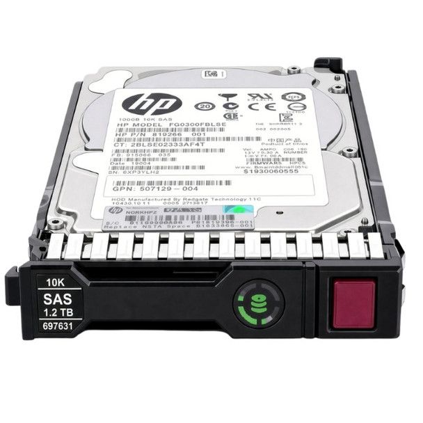 697574-B21 HPE 1.2TB 2.5inch SFF 10000RPM 6Gbps SAS Smart Carrier Enterprise Hard Drive for ProLiant Generation8 Generation9 Generation10 Servers (Refurbished with 30 Days Warranty)