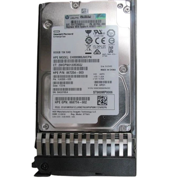 Q1H47A HPE MSA 900GB 2.5inch Small Form Factor(SFF) 15000RPM 12Gbps SAS Dual Port Standard MSA Carrier Enterprise Hard Drive for Modular Smart Array 1040 SAN Storage(New Bulk Pack with 90 Days Warranty)
