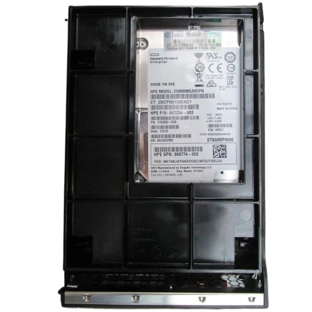 870761-B21 HPE 900GB 3.5inch LFF 15000RPM 12Gbps SAS 512n Digitally Signed Firmware Low Profile Converter Enterprise Hard Drive for ProLiant Generation10 Servers (New Bulk with 90 Days Warranty)