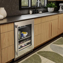 Kitchenaid® 24" Beverage Center with Glass Door and Wood-Front Racks KUBR524SBE