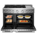 KitchenAid® 48-Inch 6 Burner Commercial-Style Gas Range with Griddle KFGD948SSS