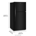 Whirlpool® 29.5-inch Wide Top Freezer Refrigerator with Total Coverage Cooling- 19 Cu. Ft. WRTX7419SB