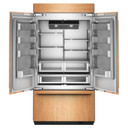 Kitchenaid® 24.2 Cu. Ft. 42" Built-In Panel-Ready French Door Bottom Mount Refrigerator with Platinum Interior KBFN542TPA