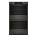 Kitchenaid® 30-inch Smart Electric Double Wall Oven with Intelligent Cooking Camera - Black Ore KOED930SBE