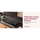 KitchenAid® 36  in. Gas Cooktop with 5 Burners and Integrated Wok Grate KCGK536SSS