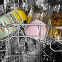 Whirlpool® 18" Stainless Steel Dishwasher with Half Load Cycle and Triple Spray Arms - 48 dBA WDFS5118SS