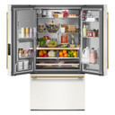 Kitchenaid® 30 Cu. Ft. 36-Inch French Door Refrigerator with Exterior Water and Ice Dispenser and Wood-Look Sliding Tray in Porcelain White KRFF436SPL