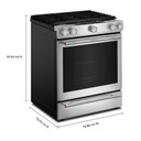 Kitchenaid® 30-Inch 5 Burner Gas Convection Slide-In Range with Baking Drawer KSGS730TPS