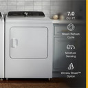 Whirlpool® 7.0 Cu. Ft. Top Load Gas Moisture Sensing Dryer with Steam WGD5050LW