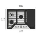 Whirlpool® 30-inch Gas Cooktop with 2-in-1 Hinged Grate to Griddle WCGK7530PS
