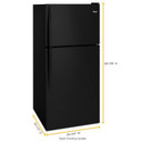 Whirlpool® 30" Wide Top-Freezer Refrigerator with Flexi-Slide™ Bin WRT318FZDB