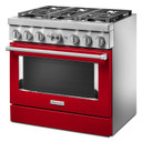 KitchenAid® 36'' Smart Commercial-Style Dual Fuel Range with 6 Burners KFDC506JPA