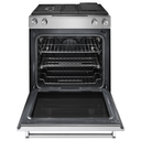 Kitchenaid® 30-Inch 4-Burner Dual Fuel Downdraft Slide-In Range KSDG950ESS