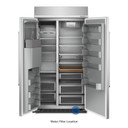 Kitchenaid® 25.1 Cu. Ft. 42" Built-In Side-by-Side Refrigerator with Ice and Water Dispenser KBSD702MSS