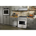 KitchenAid® 30'' Smart Commercial-Style Gas Range with 4 Burners KFGC500JMH