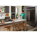 Kitchenaid® 25.5 Cu Ft. 42 Built-In Side-by-Side Refrigerator with PrintShield™ Finish KBSN702MBS