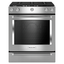 Kitchenaid® 30-Inch 5-Burner Gas Slide-In Convection Range KSGG700ESS