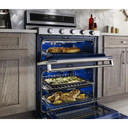 Kitchenaid® 30-Inch 5 Burner Dual Fuel Double Oven Convection Range KFDD500ESS