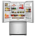 Kitchenaid® 25 Cu. Ft. 36-Width Standard Depth French Door Refrigerator with Interior Dispense KRFF305ESS