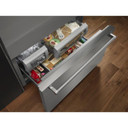 Kitchenaid® 20.9 Cu. Ft. 36" Width Built-In Stainless Bottom Mount Refrigerator with Platinum Interior Design KBBL306ESS
