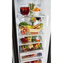 Kitchenaid® 24.8 cu ft. Side-by-Side Refrigerator with Exterior Ice and Water and PrintShield™ Finish KRSF705HBS