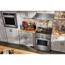 KitchenAid® 30'' Smart Commercial-Style Gas Range with 4 Burners KFGC500JSS