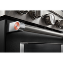 KitchenAid® 30'' Smart Commercial-Style Gas Range with 4 Burners KFGC500JBK