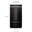 Kitchenaid® 24.2 Cu. Ft. 42 Width Built-In Stainless French Door Refrigerator with Platinum Interior Design KBFN502EBS