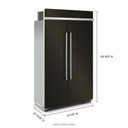Kitchenaid® 30 Cu. Ft. 48" Built-In Side-by-Side Refrigerator with PrintShield™ Finish KBSN708MBS
