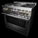 Jennair® 36" RISE™ Gas Professional-Style Range with Chrome-Infused Griddle JGRP536HL