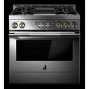 Jennair® 36" RISE™ Gas Professional-Style Range with Chrome-Infused Griddle JGRP536HL