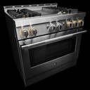 Jennair® 36" RISE™ Gas Professional-Style Range with Chrome-Infused Griddle JGRP536HL