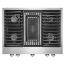 Jennair® 36" NOIR™ Gas Professional-Style Rangetop with Gas Grill JGCP636HM