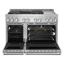 Jennair® 48" NOIR™ Gas Professional-Style Range with Chrome-Infused Griddle and Infrared Grill JGRP748HM Jennair® 48" NOIR™ Gas Professional-Style Range with Chrome-Infused Griddle and Infrared Grill JGRP748HM