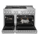 Jennair® 48" NOIR™ Gas Professional-Style Range with Chrome-Infused Griddle and Infrared Grill JGRP748HM Jennair® 48" NOIR™ Gas Professional-Style Range with Chrome-Infused Griddle and Infrared Grill JGRP748HM