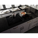 Jennair® 36 Oblivion Glass Electric Radiant Downdraft Cooktop with Tap Touch Controls JED4536KB