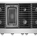 Jennair® 48" NOIR™ Gas Professional-Style Rangetop with Gas Grill JGCP648HM