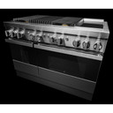 Jennair® NOIR™ 48" Dual-Fuel Professional Range with Chrome-Infused Griddle and Gas Grill JDRP748HM