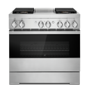 Jennair® NOIR™ 36 Dual-Fuel Professional Range with Chrome-Infused Griddle JDRP536HM