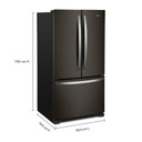 Whirlpool® 36-Inch Wide Counter-Depth French Door Bottom Mount Refrigerator - 20 cu. ft. WRFC2036RV