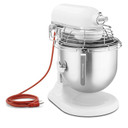 Kitchenaid® NSF Certified® Commercial Series 8-Qt Bowl Lift Stand Mixer with Stainless Steel Bowl Guard KSMC895WH