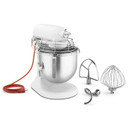 Kitchenaid® NSF Certified® Commercial Series 8-Qt Bowl Lift Stand Mixer with Stainless Steel Bowl Guard KSMC895WH