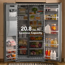 Kitchenaid® 20.8 Cu. Ft. Counter-Depth Side-by-Side Refrigerator with Exterior Ice and Water Dispenser in PrintShield™ Finish KRSC536RPS